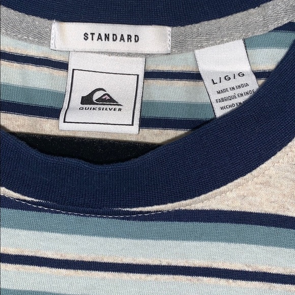 ❌SOLD Quiksilver Striped T-Shirt Dress L - Picture 4 of 4